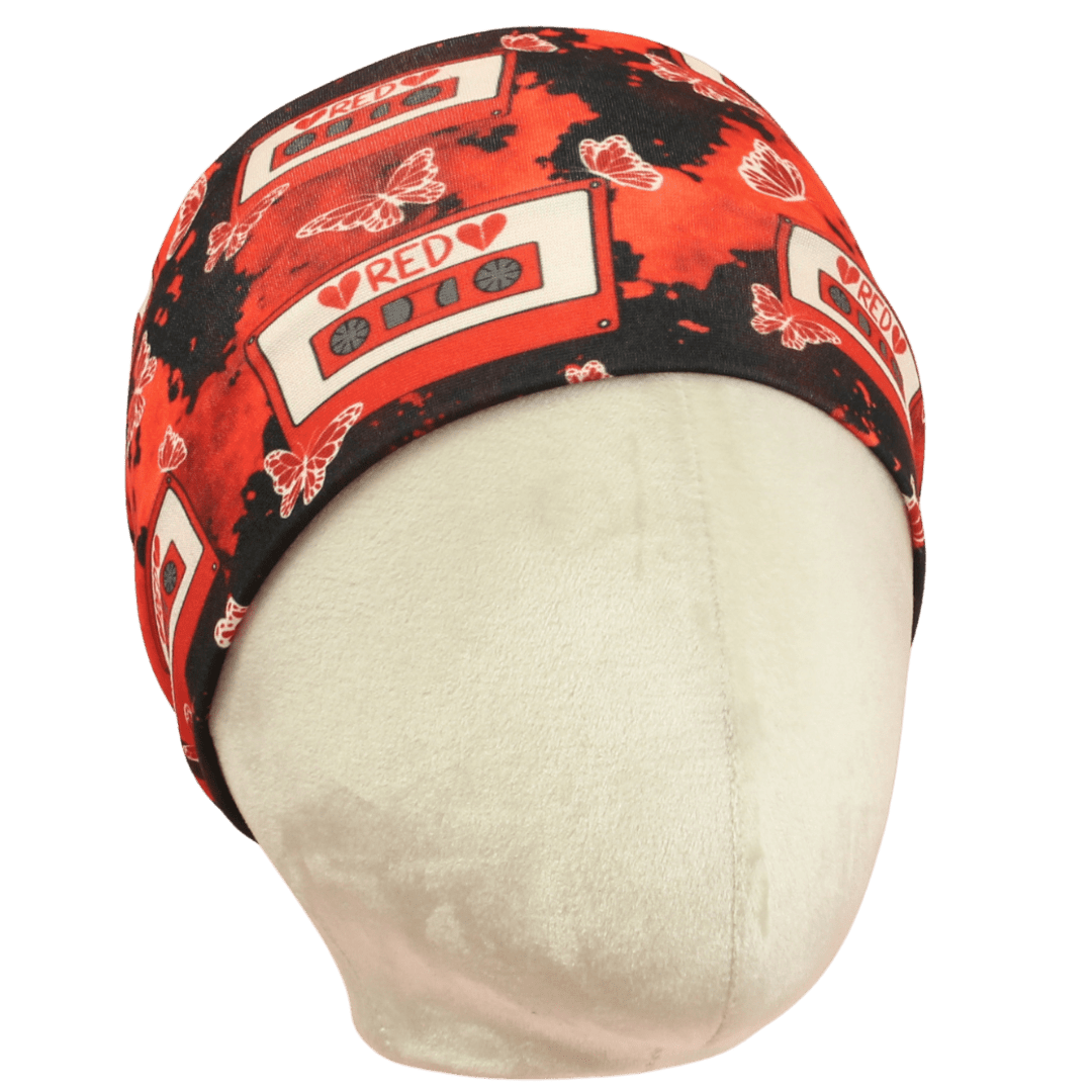 Red Cassette Stretch Headband - The Sassy Olive