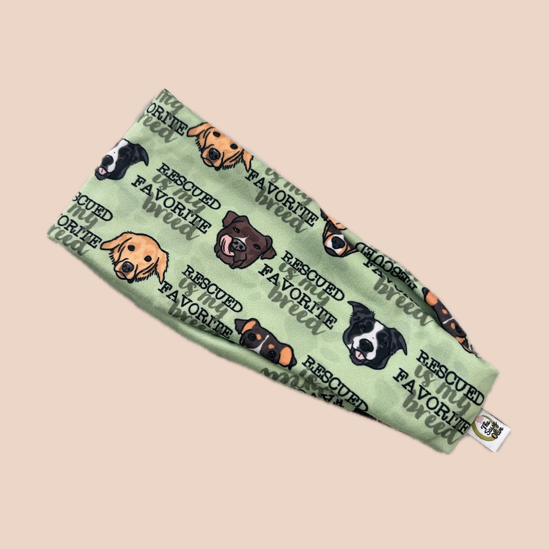 Rescued is My Favorite Breed Stretch Headband - The Sassy Olive