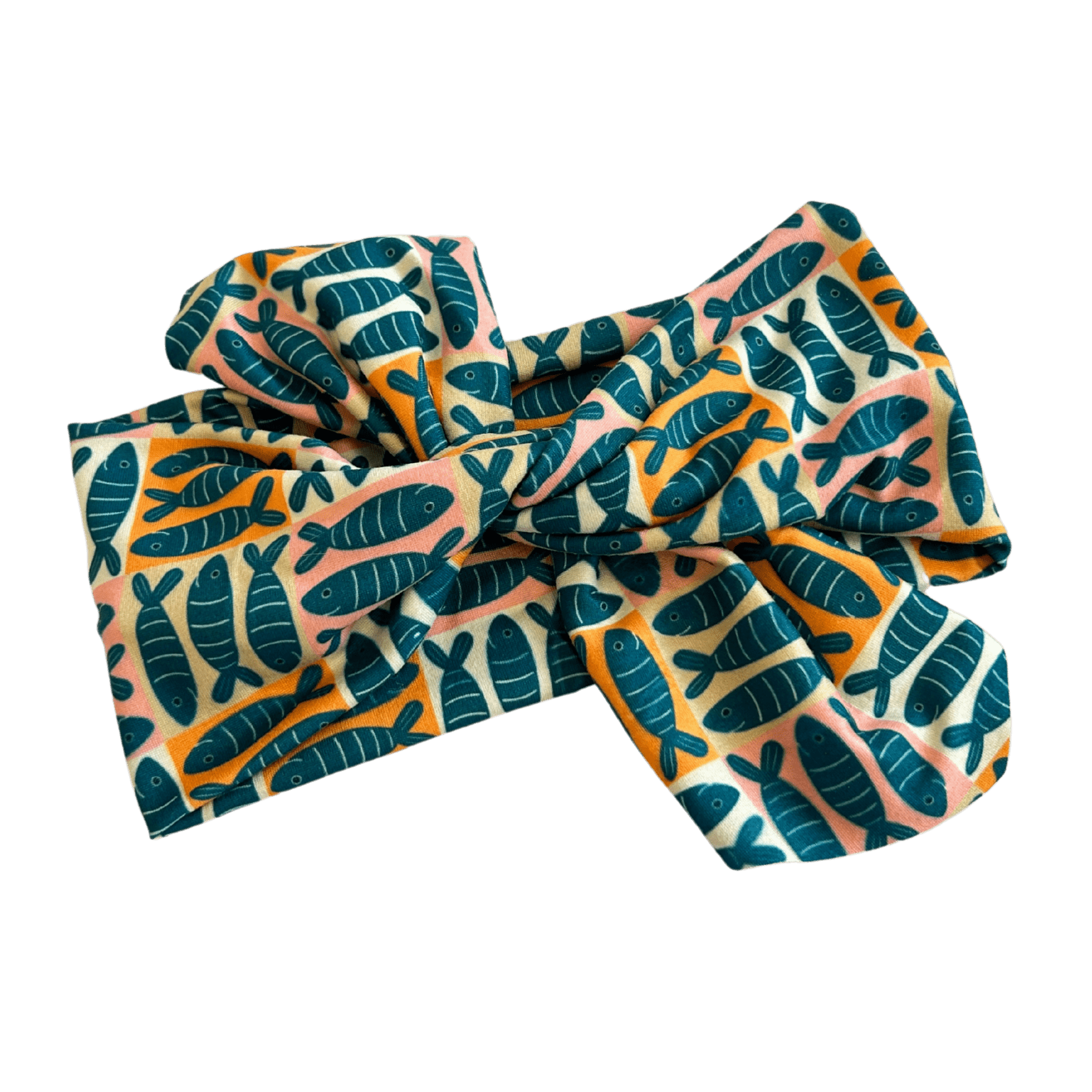 Sardine Grid Topknot Headband - The Sassy Olive