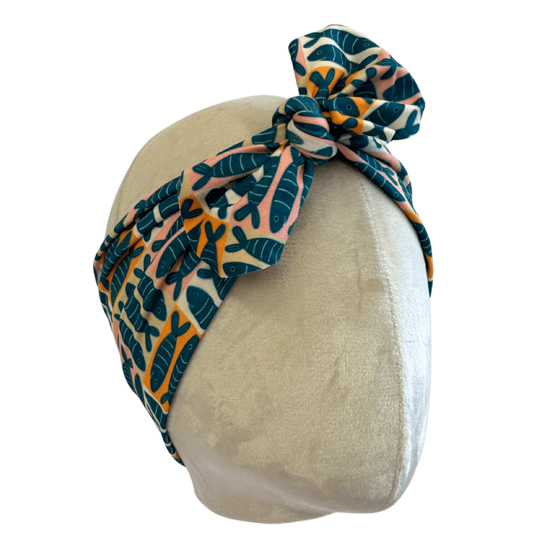 Sardine Grid Topknot Headband - The Sassy Olive