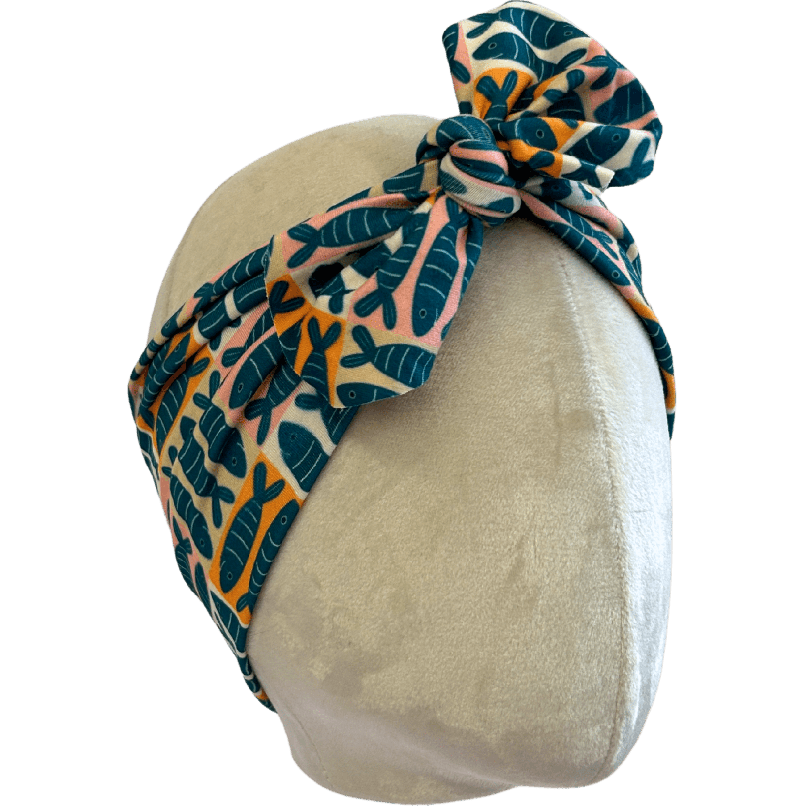 Sardine Grid Topknot Headband - The Sassy Olive