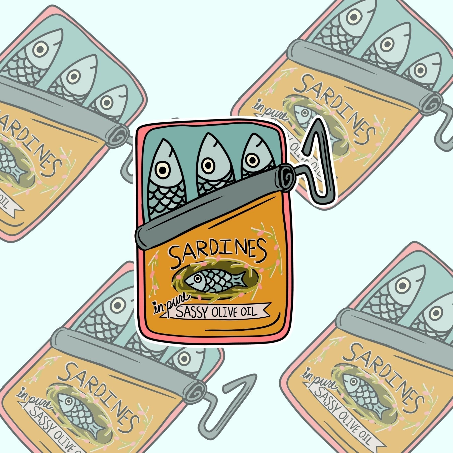 Sardines Vinyl Decal Sticker - The Sassy Olive