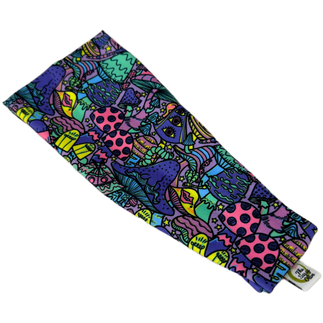 Scribble Mushrooms Stretch Headband - The Sassy Olive