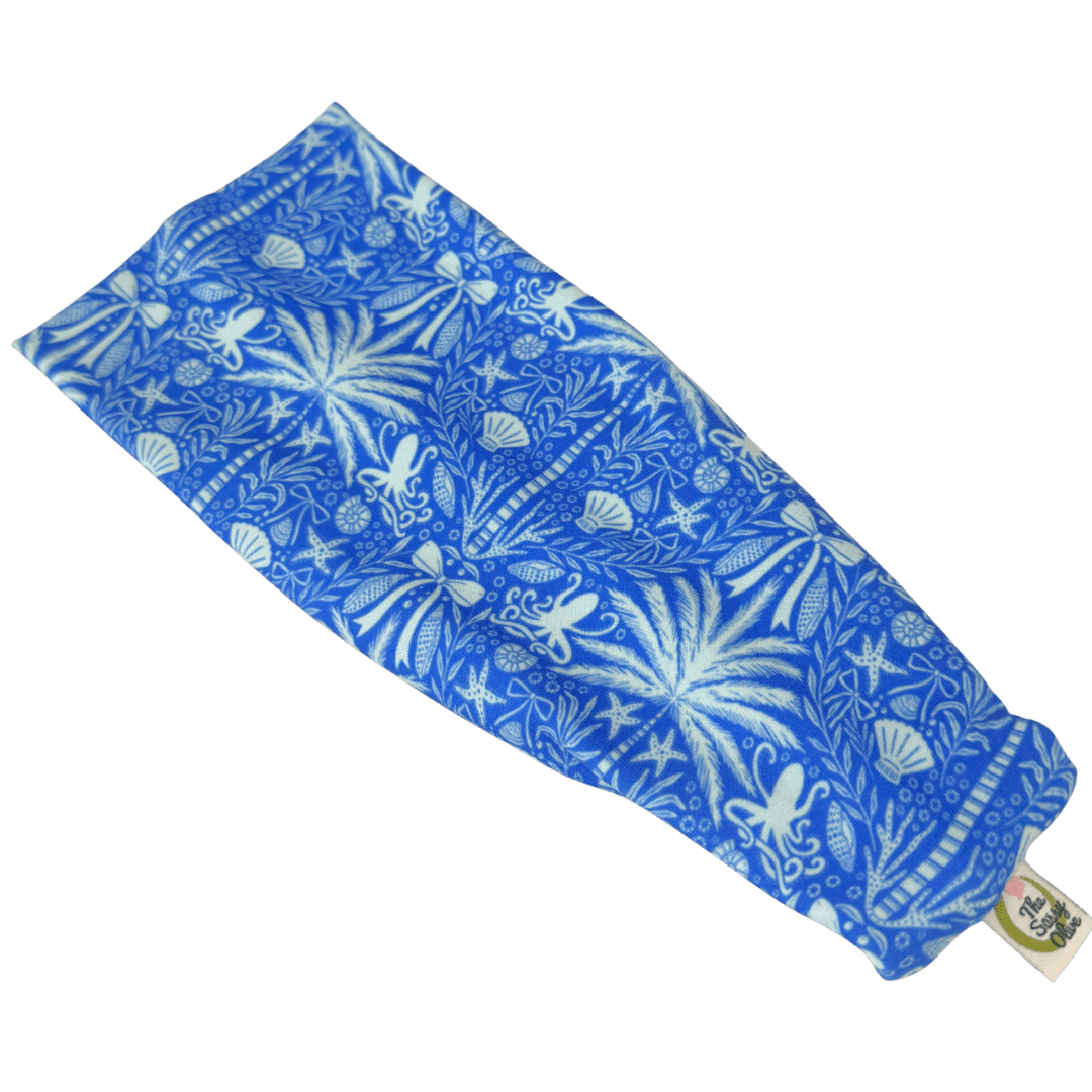 Sea Garden Blue Stretch Headband - The Sassy Olive