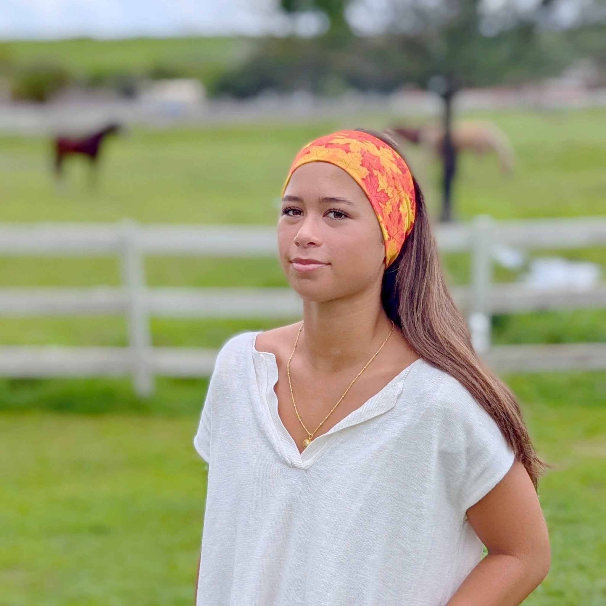 September Leaves Stretch Headband - The Sassy Olive