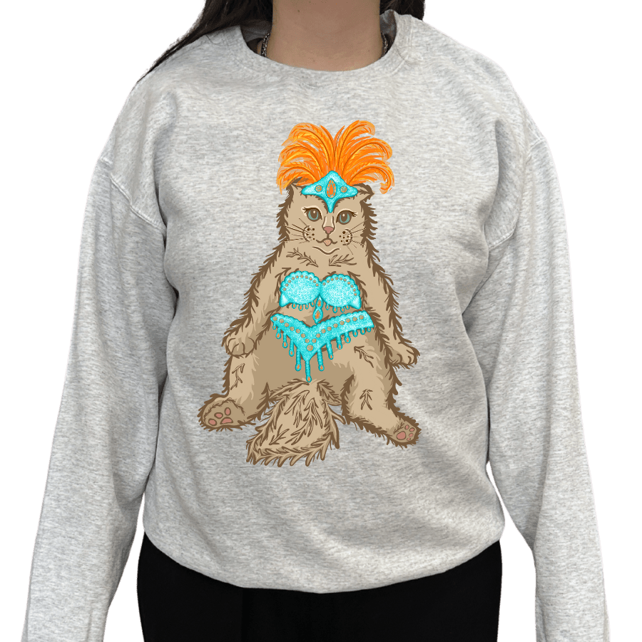 Show Kitty Crewneck Sweatshirt - The Sassy Olive
