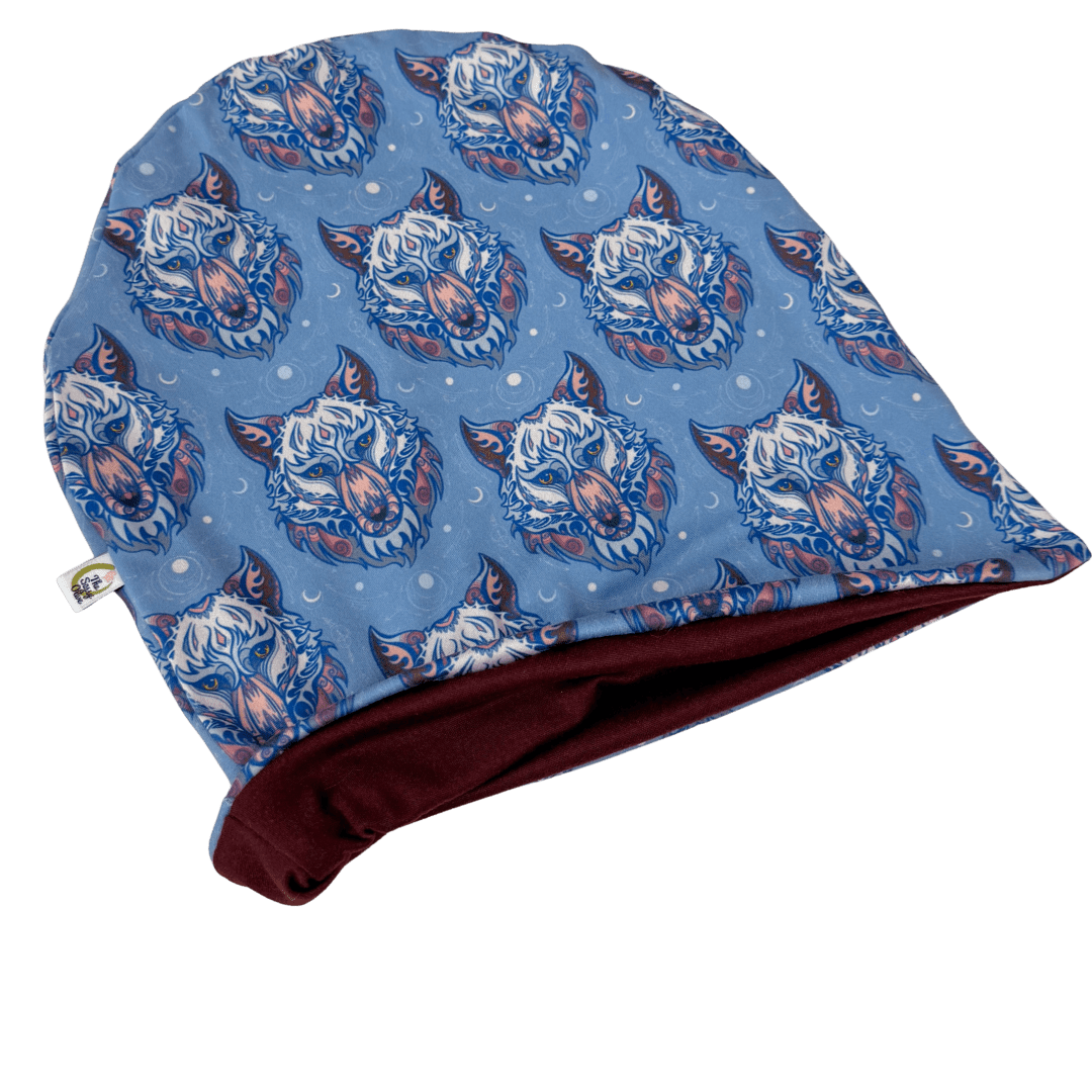 Spirit Wolf Slouchy Beanie - The Sassy Olive