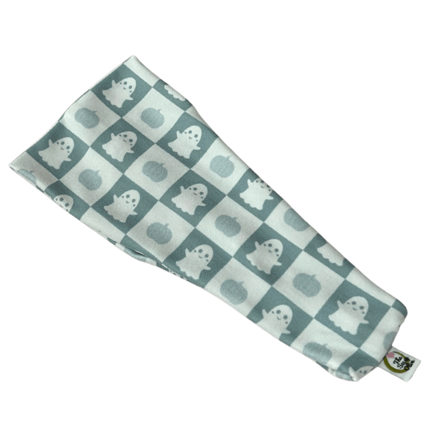 Spooky Blue Checker Stretch Headband - The Sassy Olive