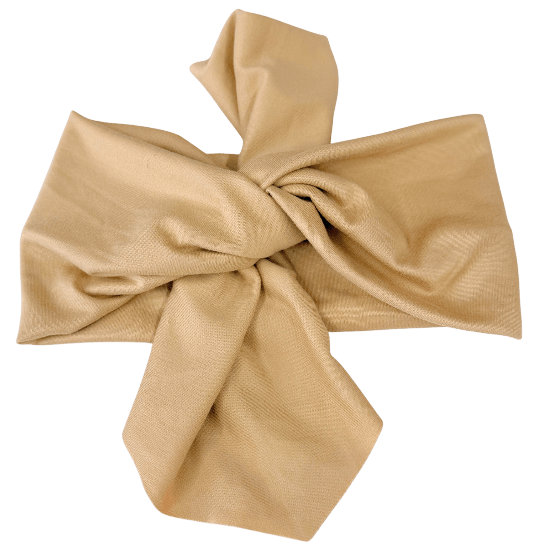 Tan Solid Top Knot Headband - The Sassy Olive