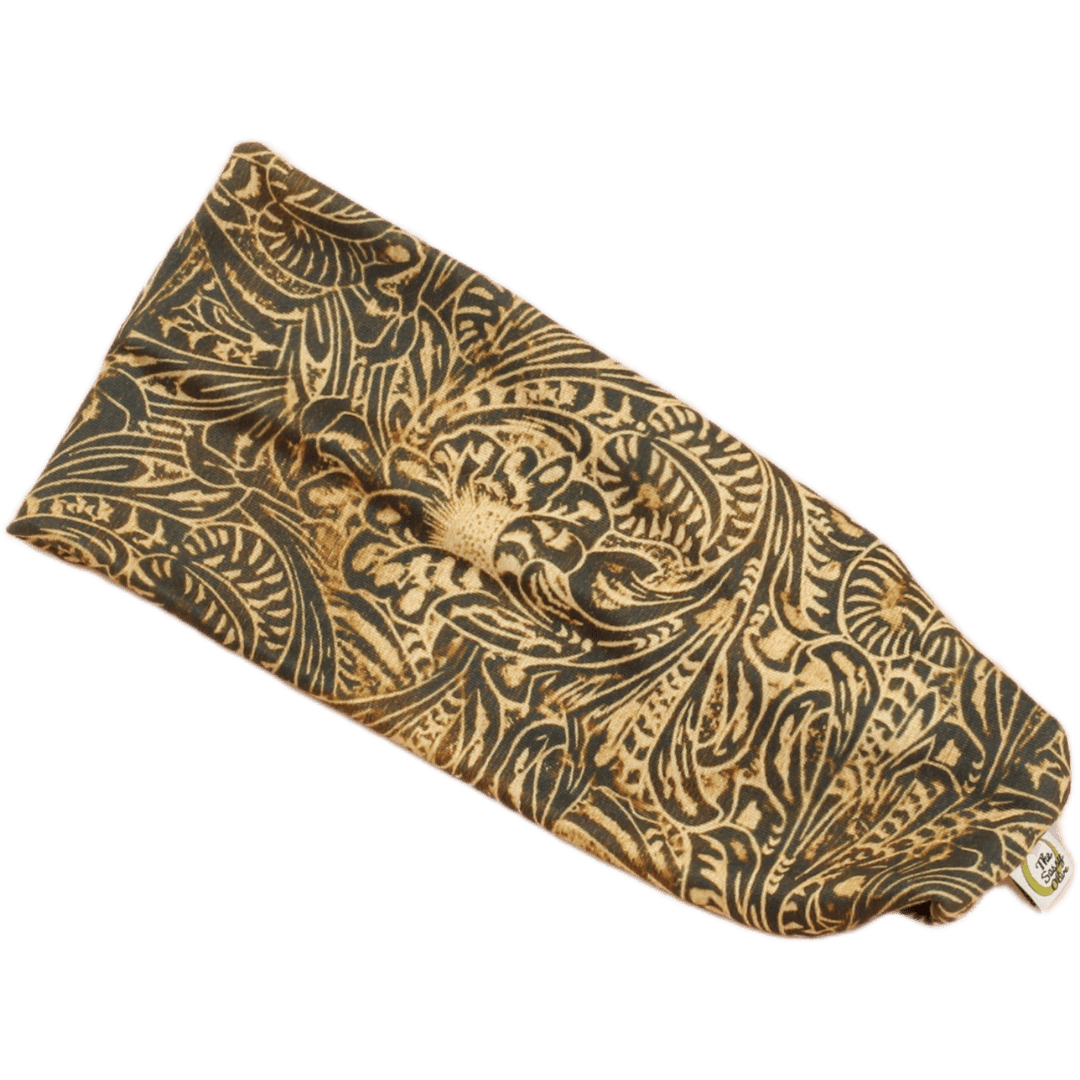 Tooled Leather Stretch Headband - The Sassy Olive