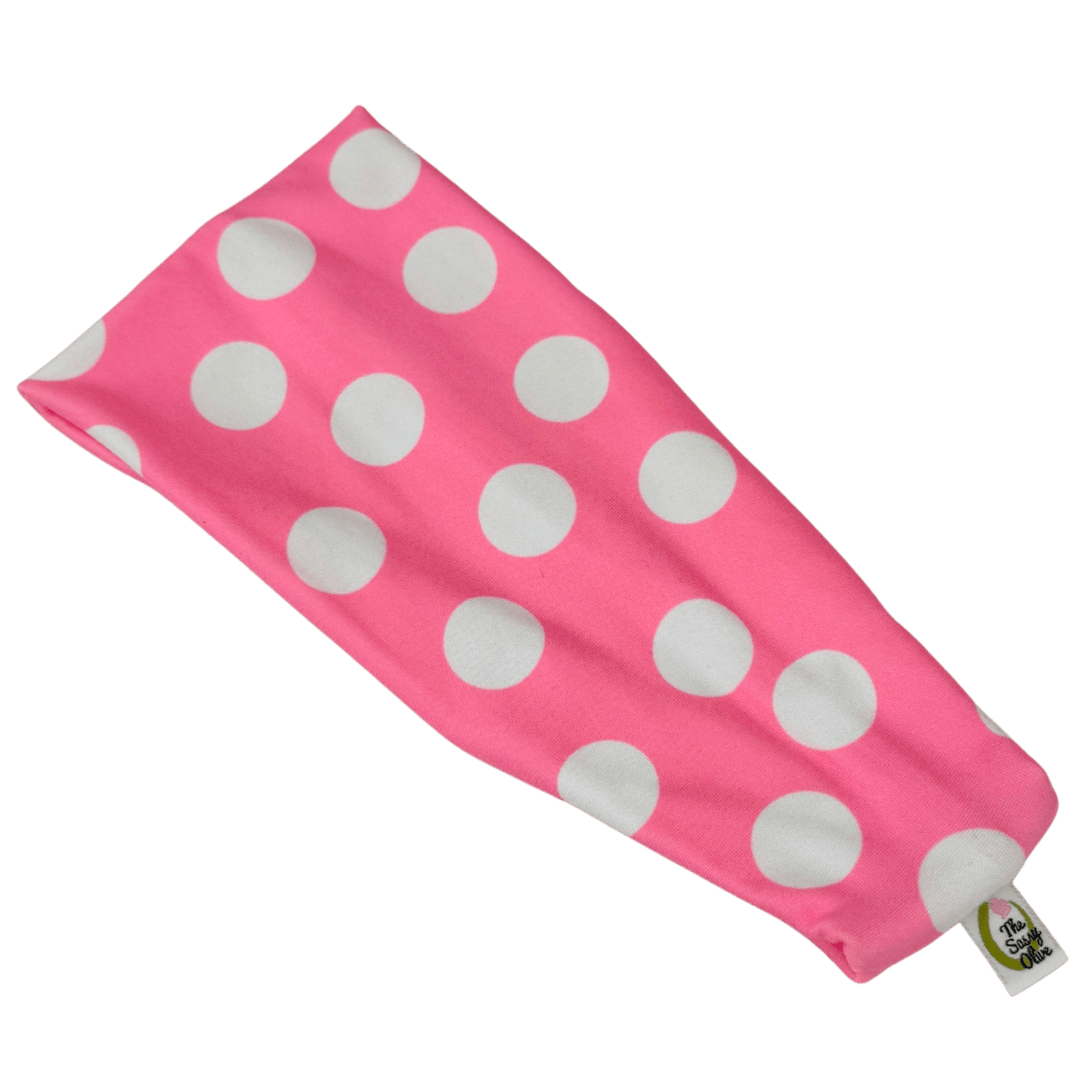 Victoria’s Pink Polka Dot Stretch Headband - The Sassy Olive