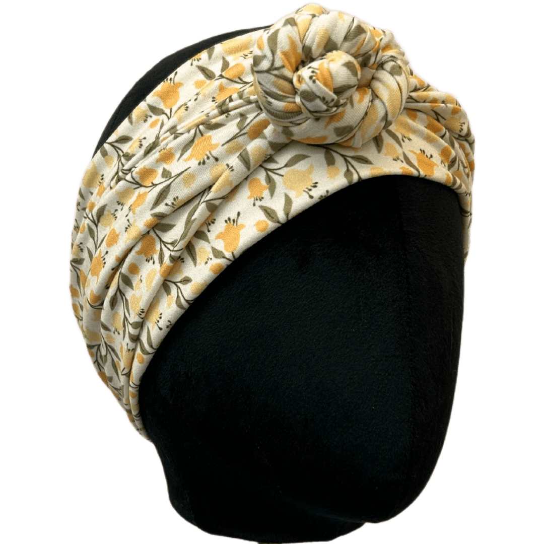 Yellow Bell Floral Wrap Headband - The Sassy Olive
