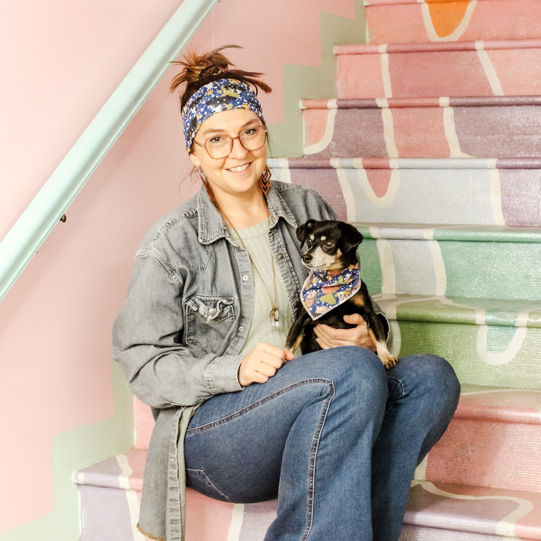 Custom Pet Bandana & Headband Bundle - The Sassy Olive