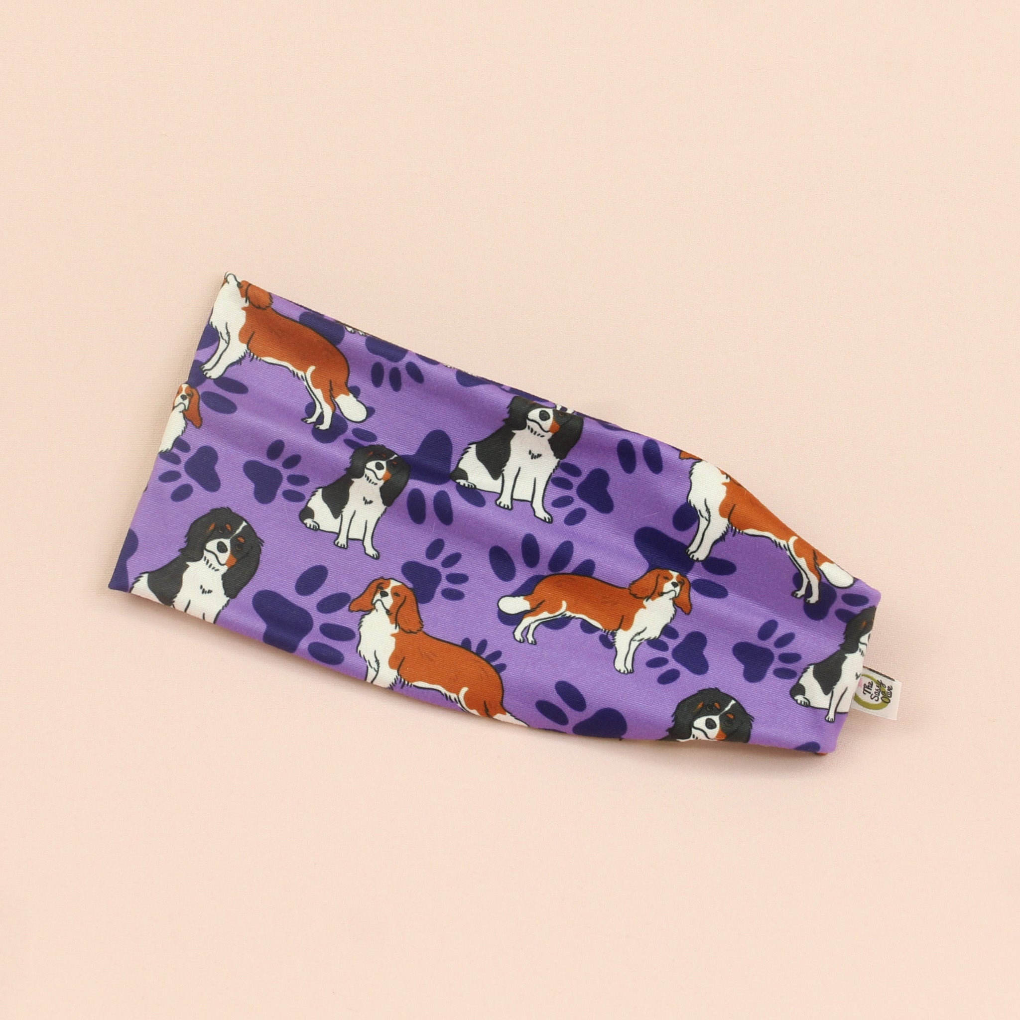 King Charles Terrier Stretch Headband - The Sassy Olive