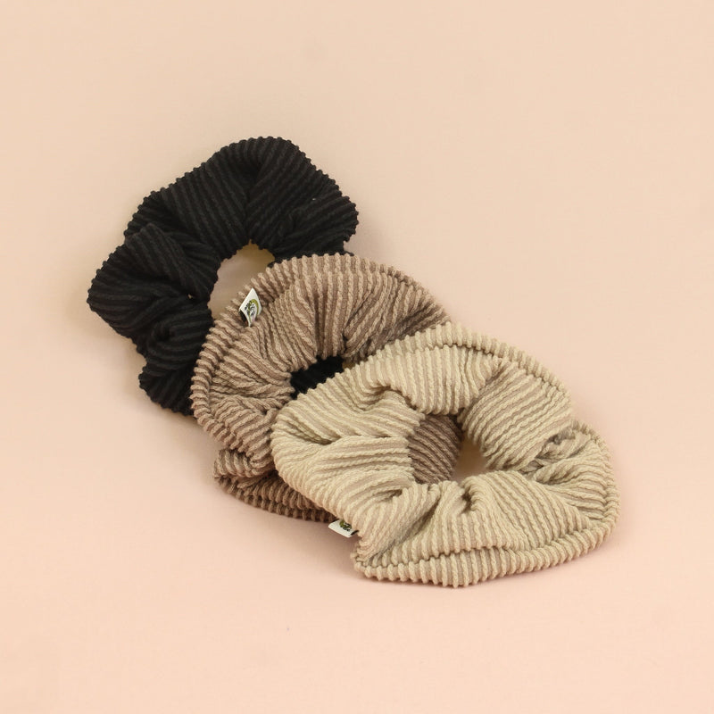 Waffle Neutral Textured Scrunchie Pack - The Sassy Olive