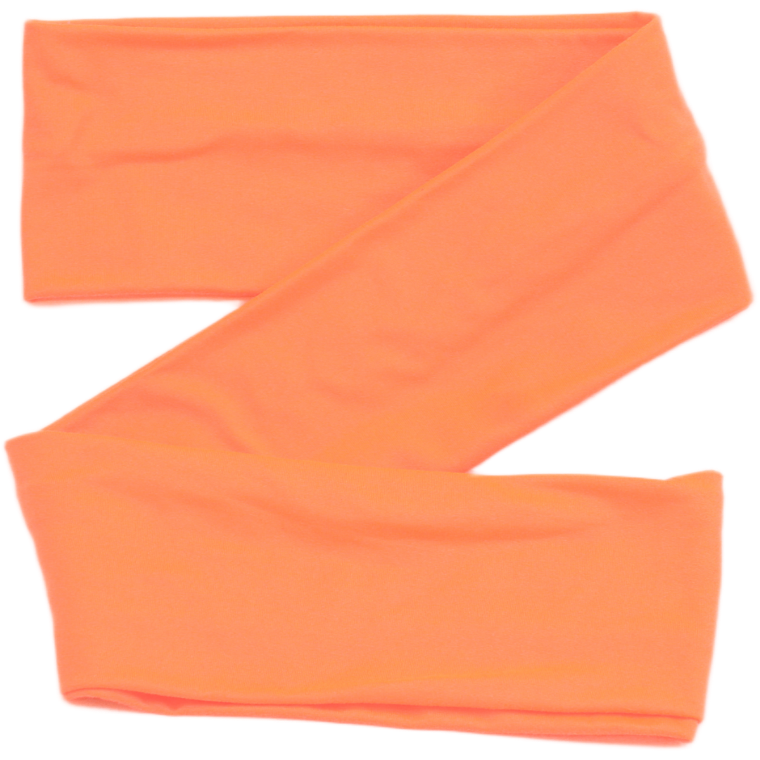 Neon Orange Solid Wrap Headband