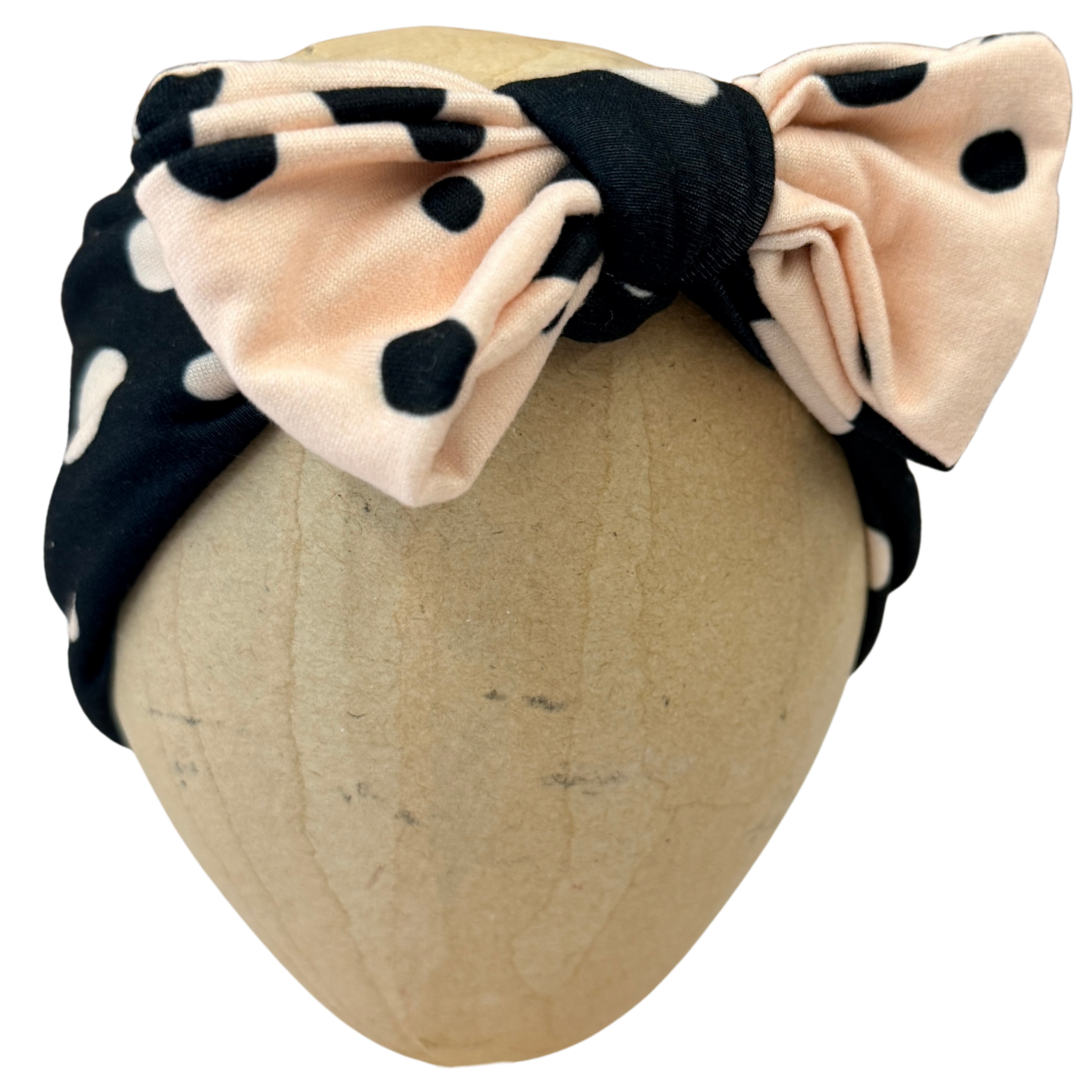 Classic Black Polka Dot Baby Headband