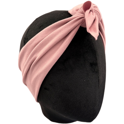 Haarband mit oberem Knoten in Pfingstrosenrosa