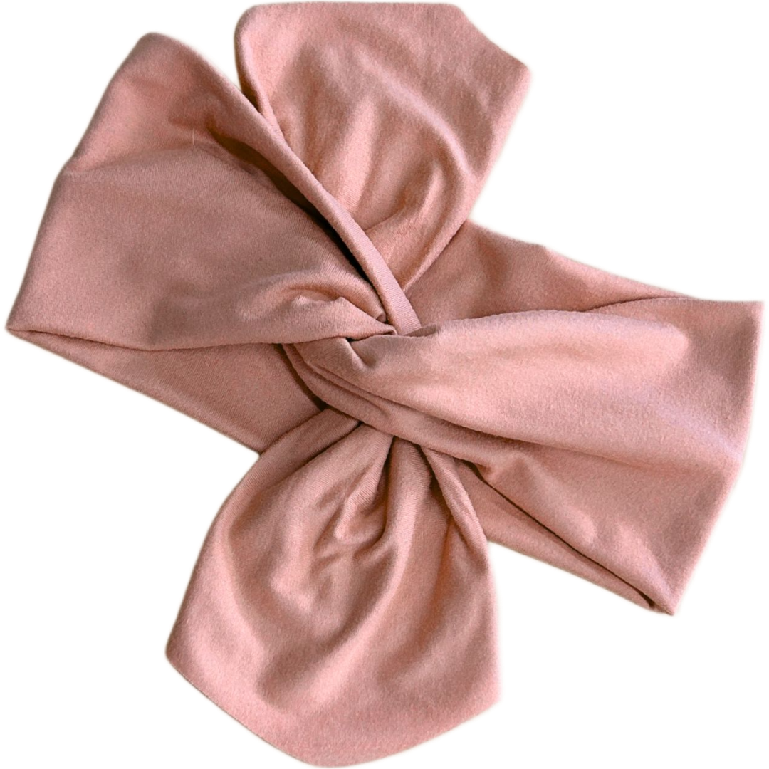 Haarband mit oberem Knoten in Pfingstrosenrosa