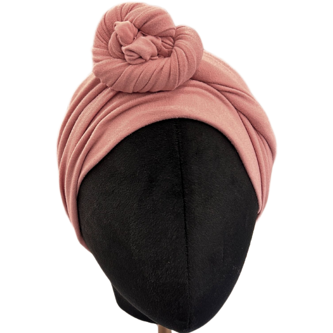 Peony Pink Solid Wrap Headband