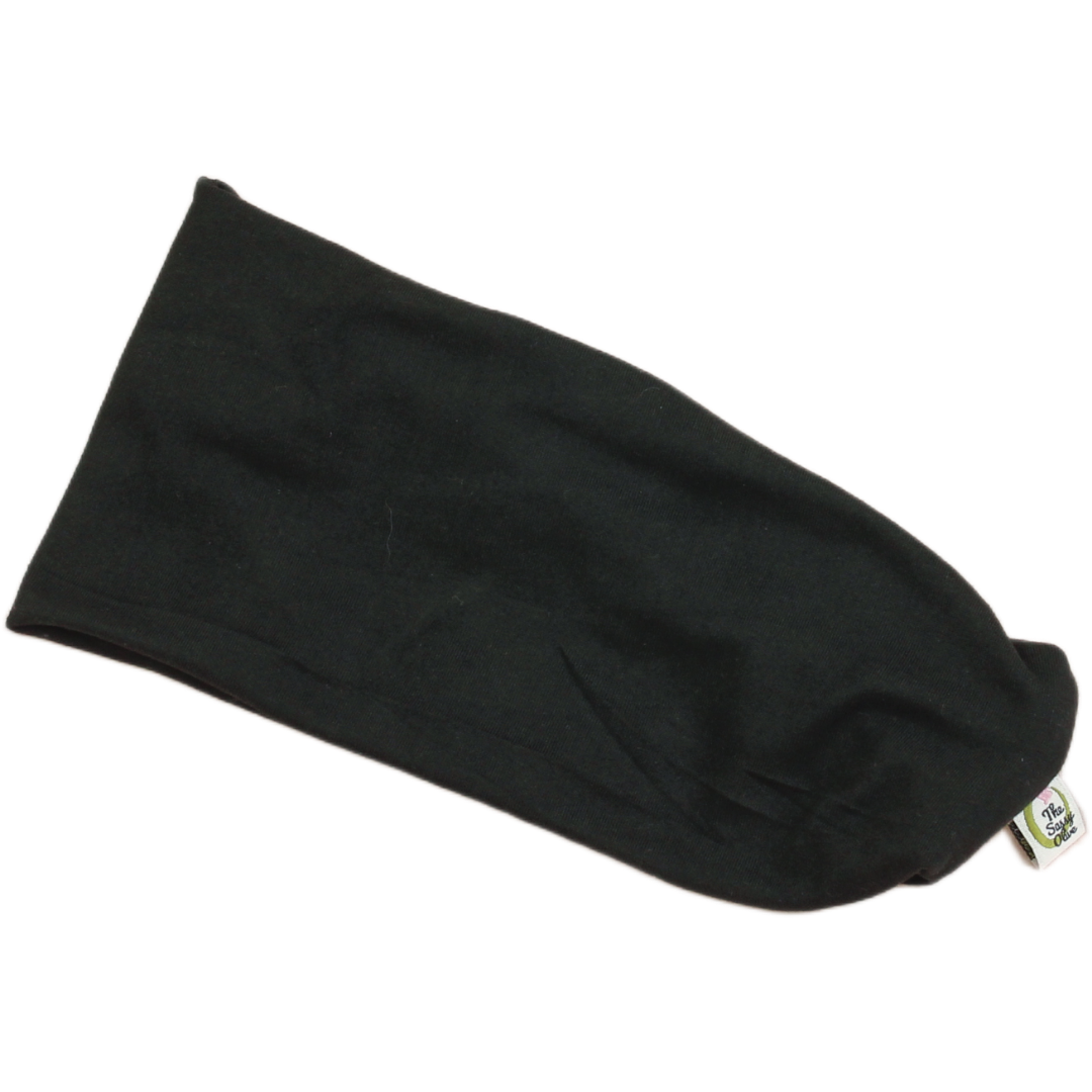 Black Solid Stretch Headband