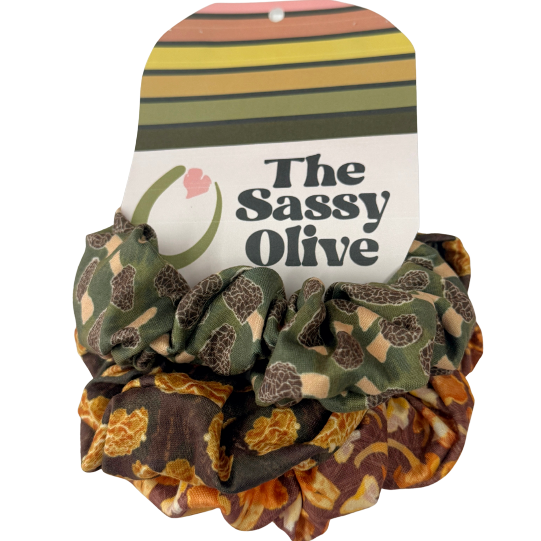 Mushroom Foraging Scrunchie Three Pack