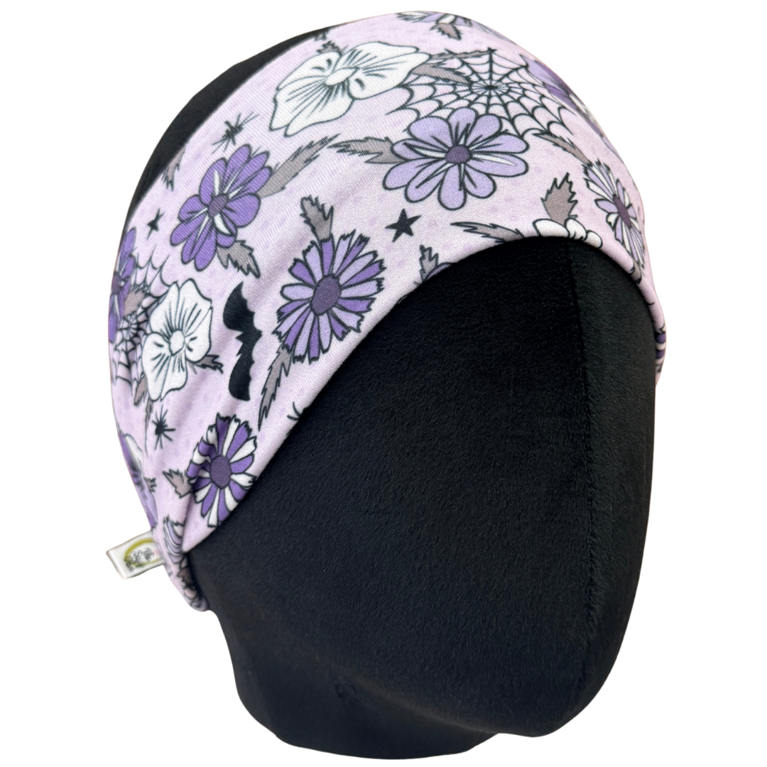 Spooky Lilac Floral Stretch Headband