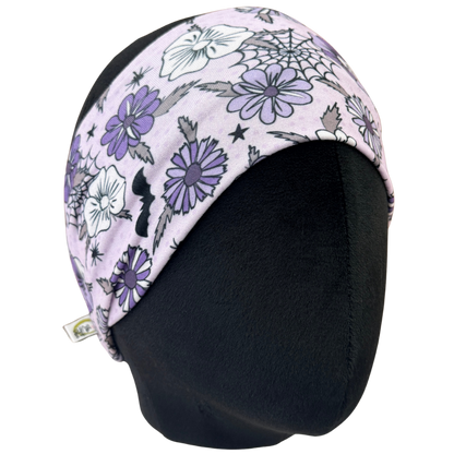 Spooky Lilac Floral Stretch Headband