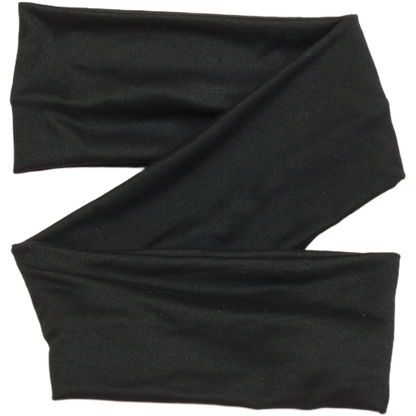Black Solid Wrap Headband