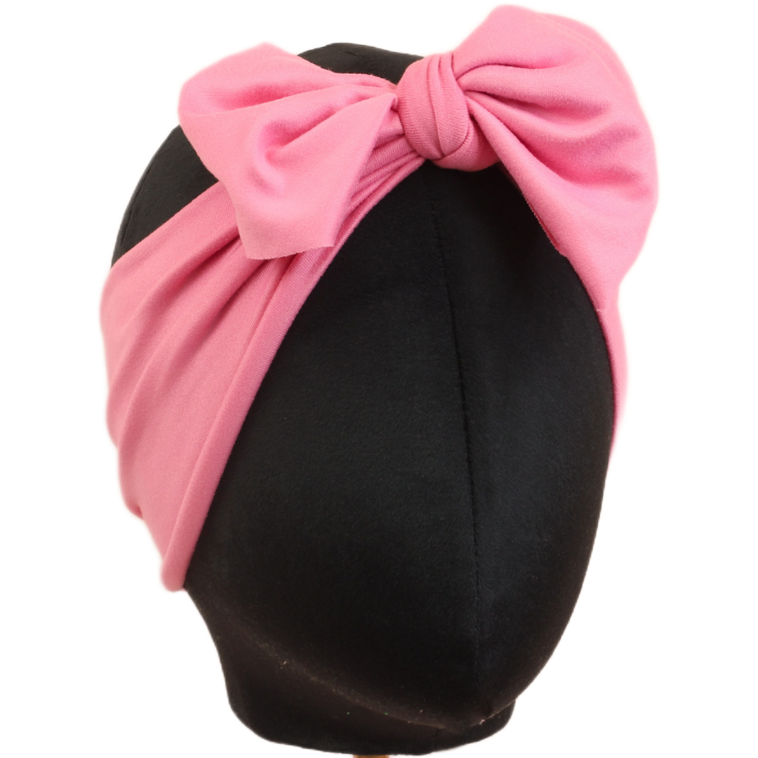 Strawberry Milk Pink Solid Top Knot Headband