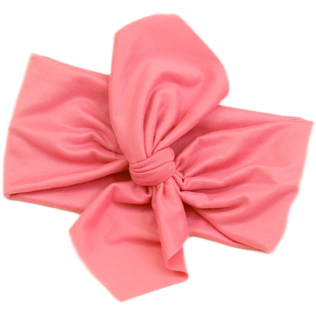 Strawberry Milk Pink Solid Top Knot Headband