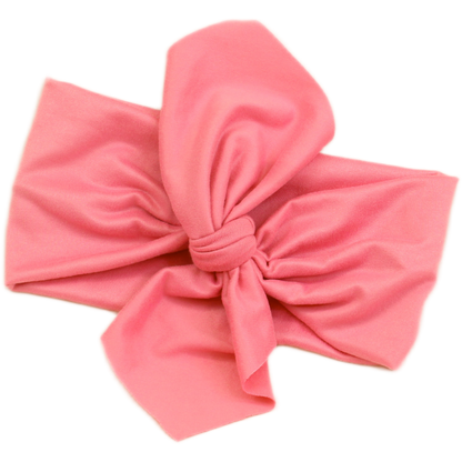 Strawberry Milk Pink Solid Top Knot Headband