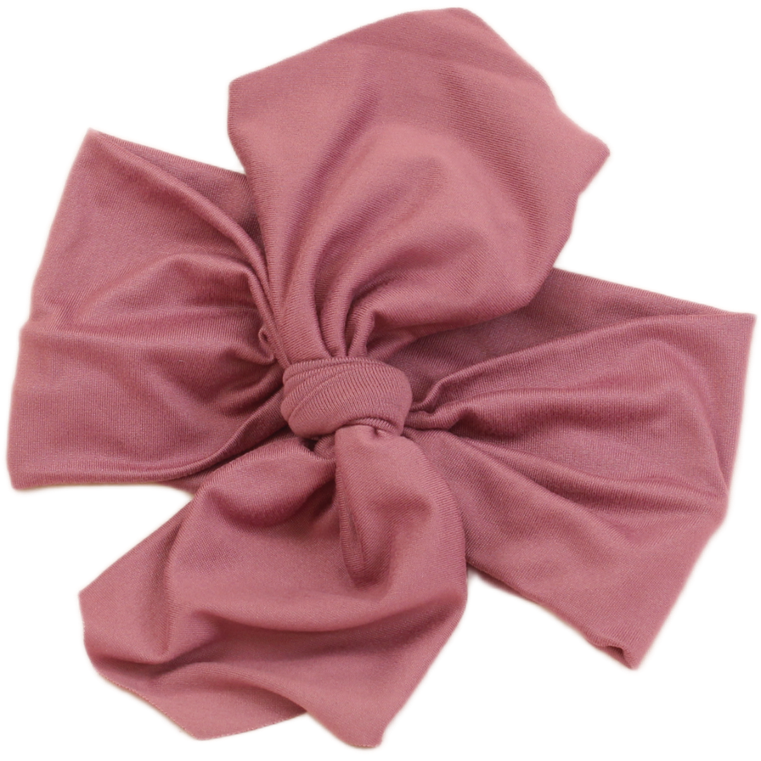 Tia Mauve Solid Top Knot Headband