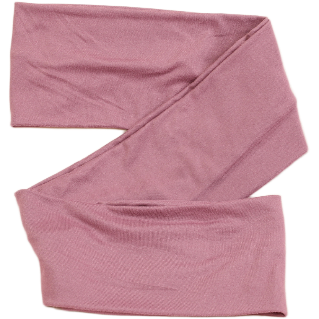Tia Mauve Solid Wrap Headband