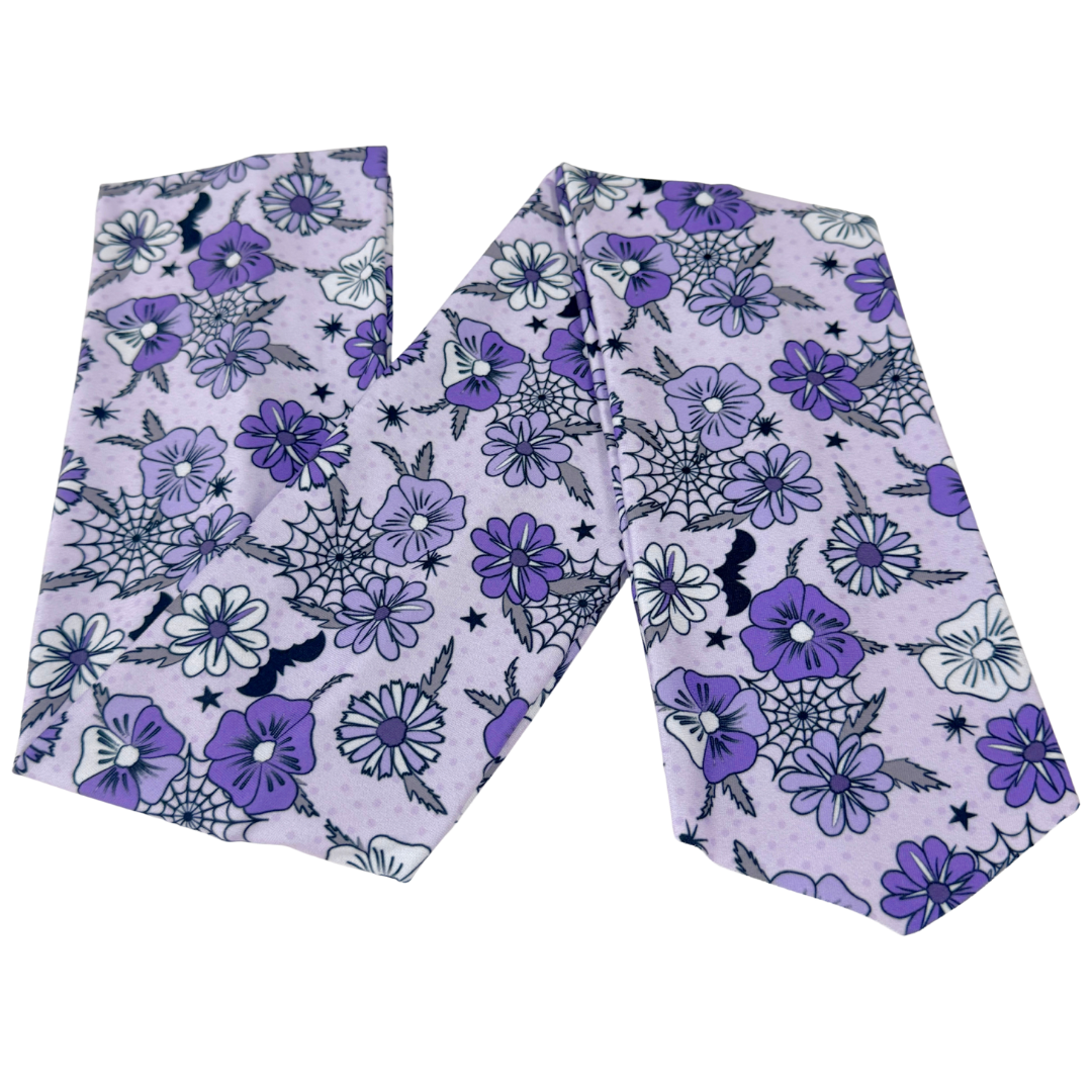 Spooky Lilac Floral Wrap Headband