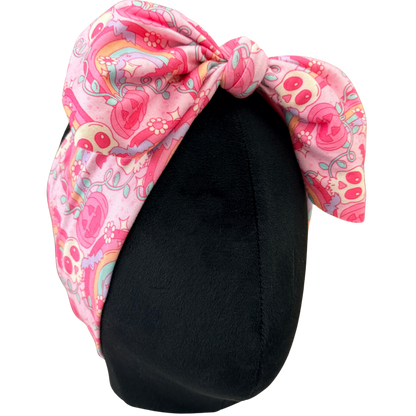 Pink Halloween Top Knot Headband