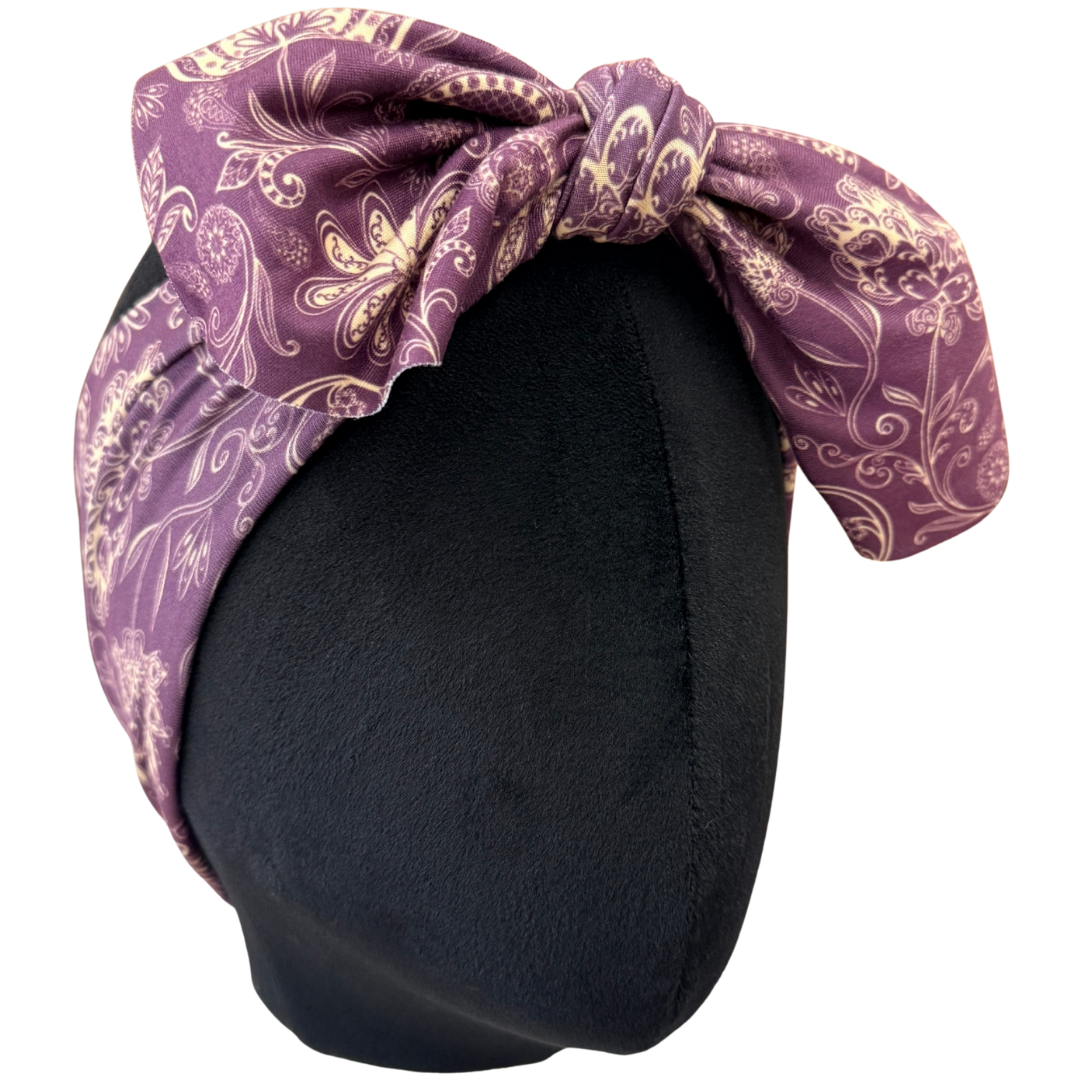 Sugar Plum Paisley Top Knot Headband