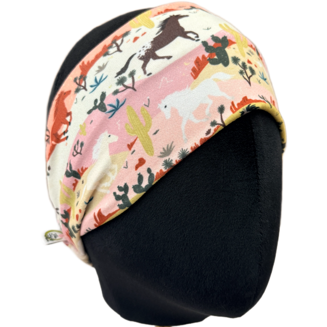 Wild Desert Horses Stretch Headband