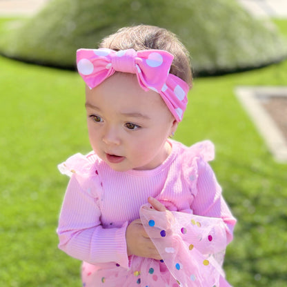 Victoria’s Pink Polka Dot Baby Headband