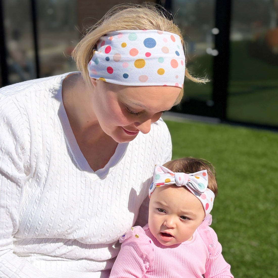 Y2K Confetti Polka Dot Stretch Headband