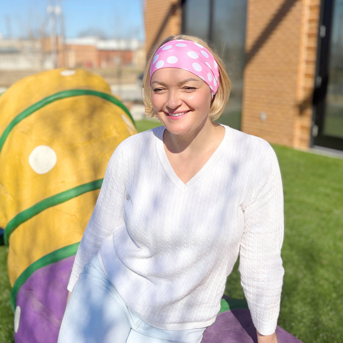 Victoria’s Pink Polka Dot Stretch Headband