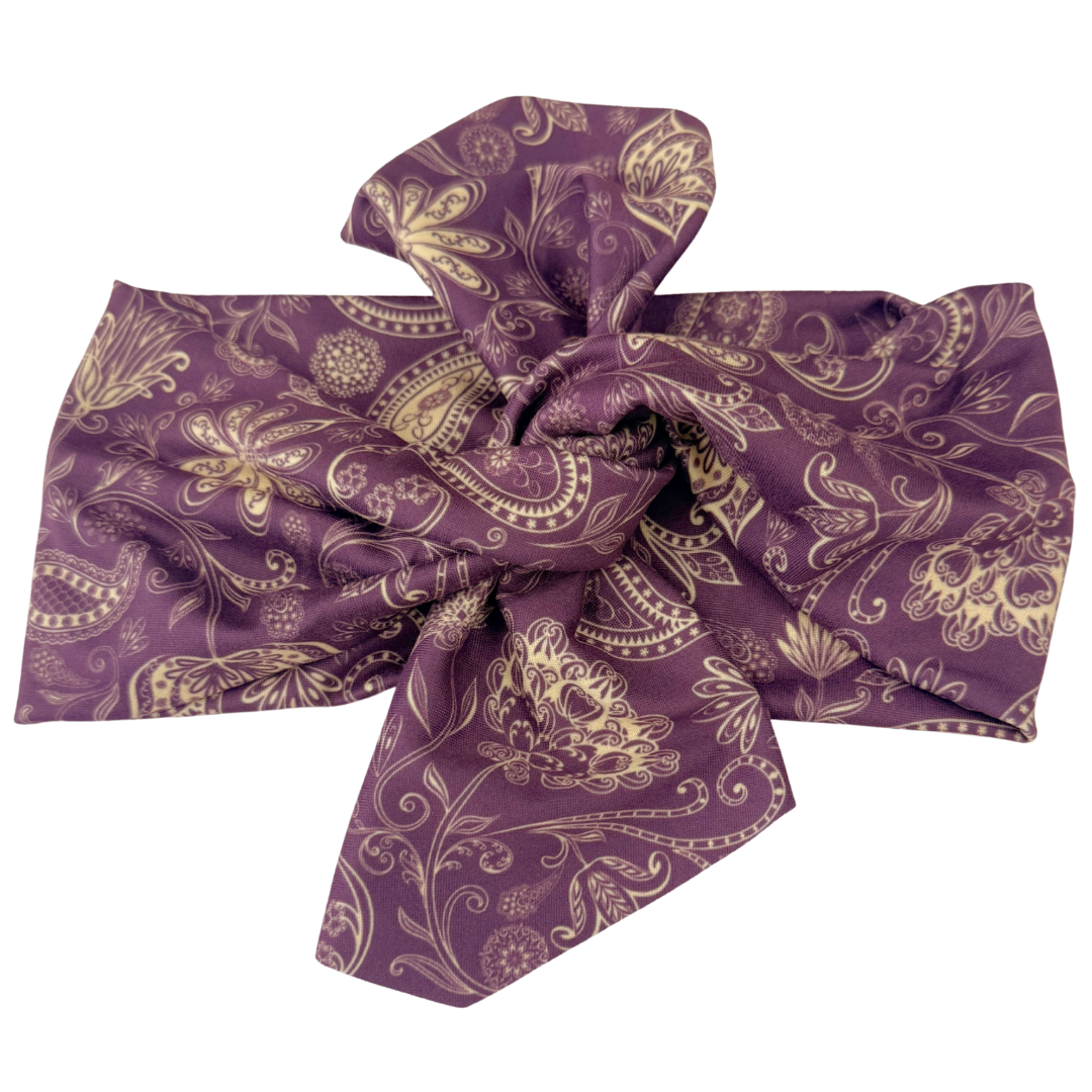 Sugar Plum Paisley Top Knot Headband