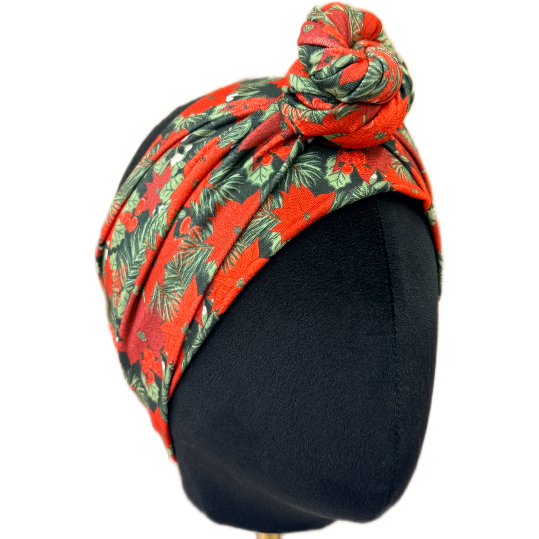 Poinsettia Garden Wrap Headband