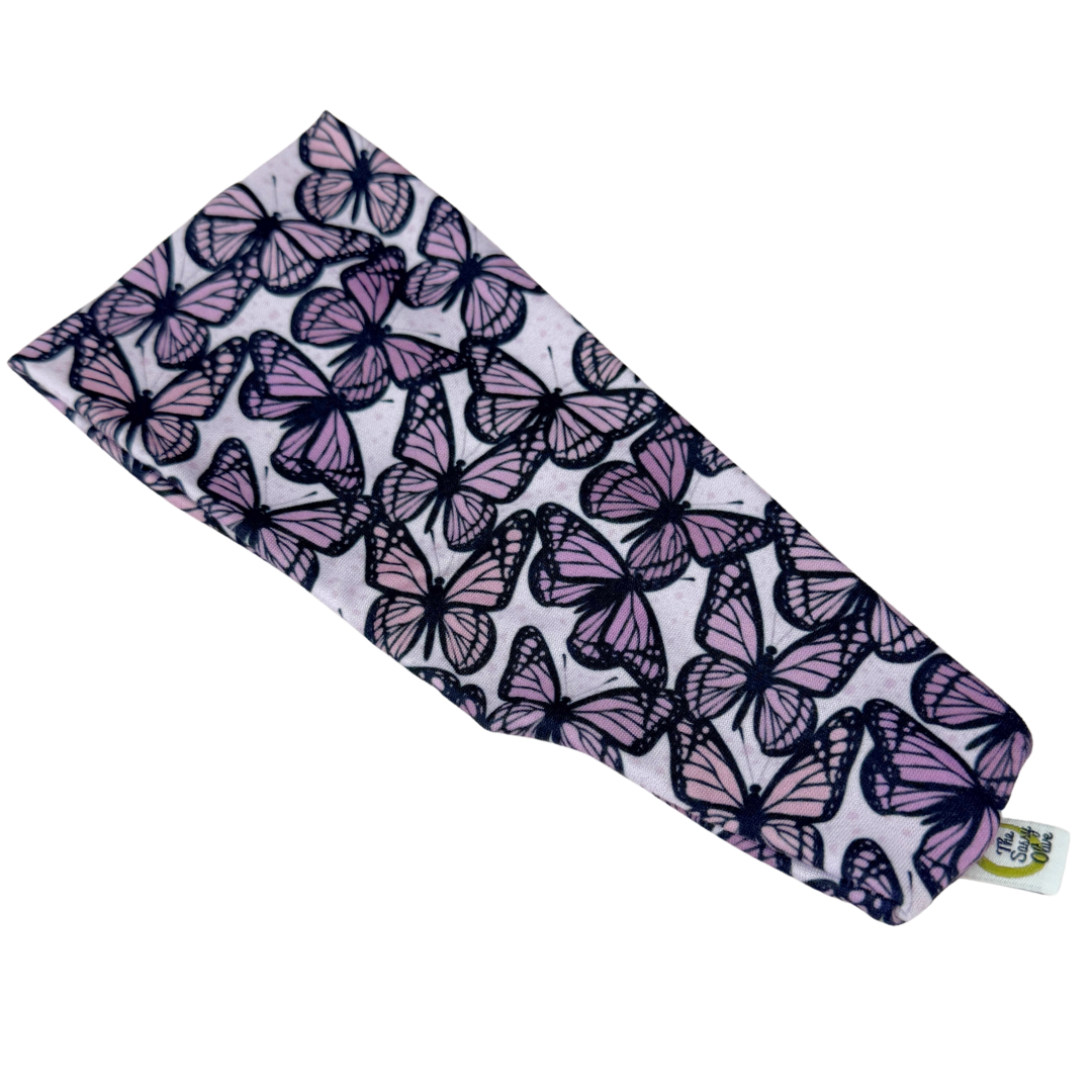 Mauve Monarchs Stretch Headband