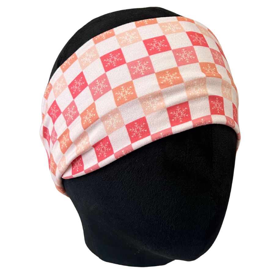Snowflake Checker Stretch Headband