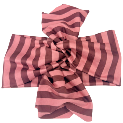 Plum Berry Stripes Top Knot Headband