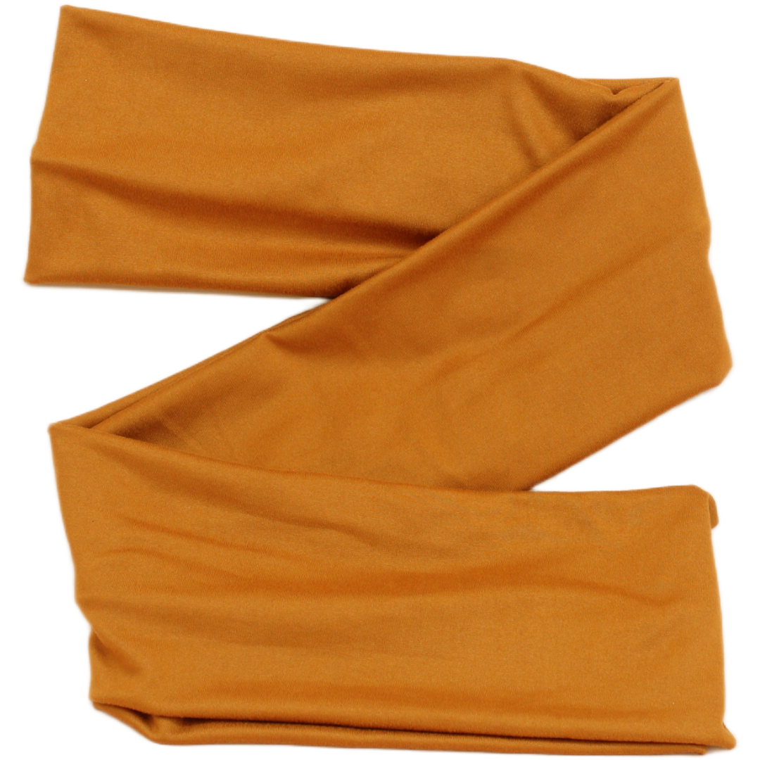 Caramel Brown Solid Wrap Headband