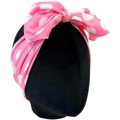 Victoria’s Pink Polka Dot Top Knot Headband