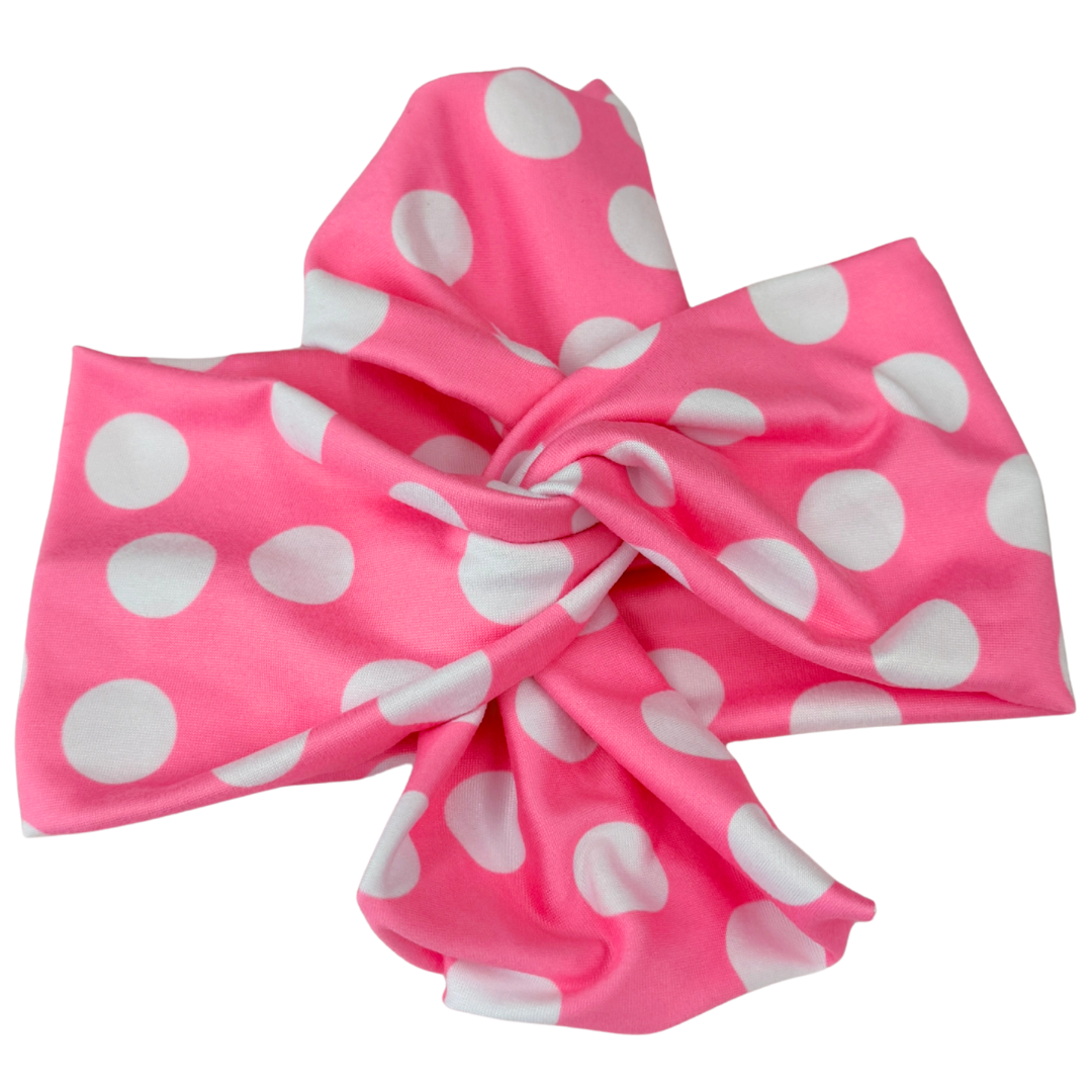Victoria’s Pink Polka Dot Top Knot Headband