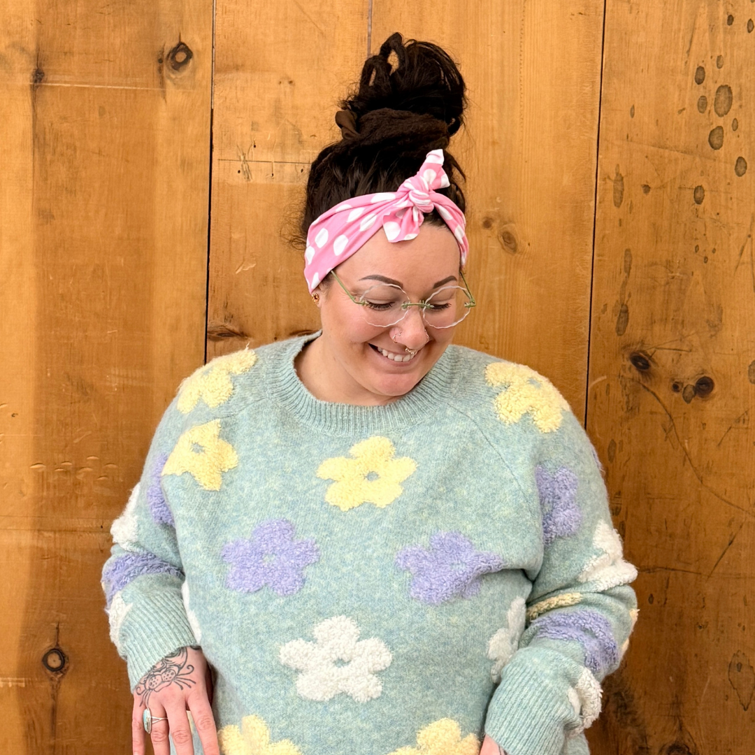 Victoria’s Pink Polka Dot Top Knot Headband